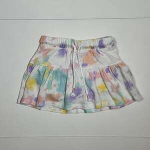 Cat & Jack Baby Girl Pastel Tie Dye Knit Ruffle Skort Size 12M